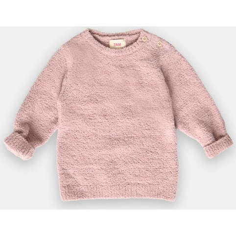 Baby Girls Fuzzy Crew Neck Long Sleeve Top