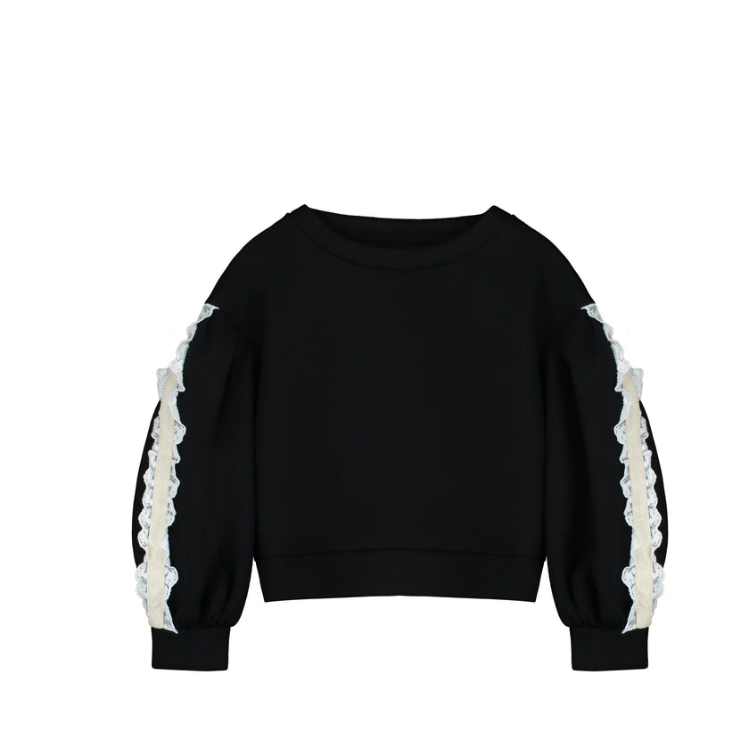 Neoprene Lace Ballon Sweatshirt