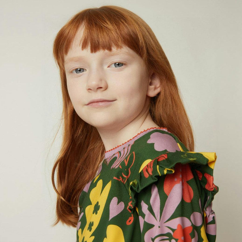 Wildflower Ruffle Long Sleeve T-Shirt