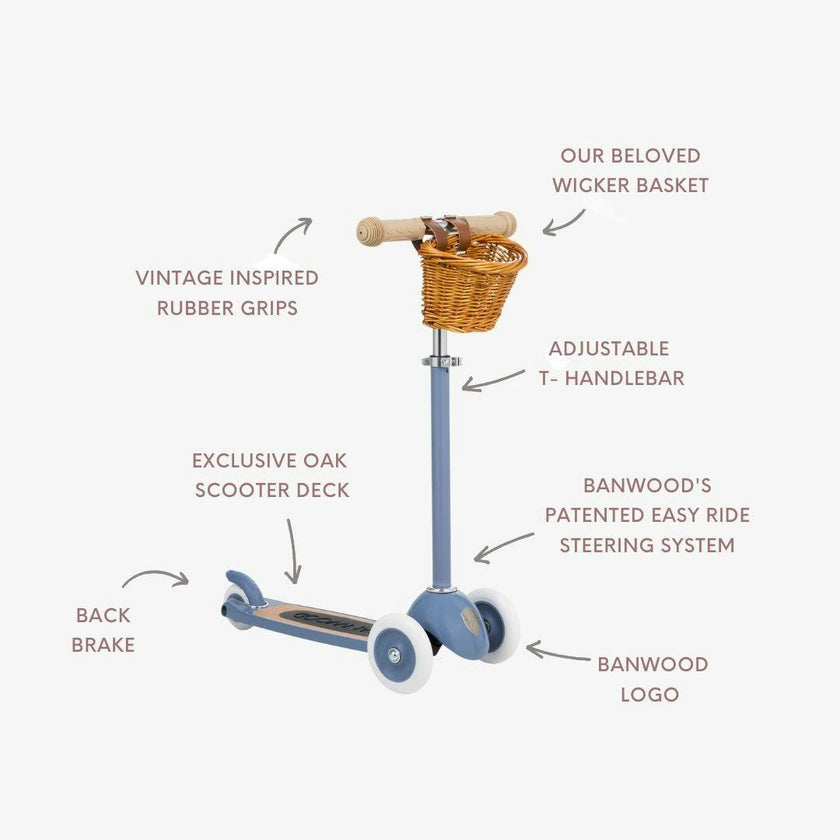 Banwood 3-Wheel Kids Scooter — Blue