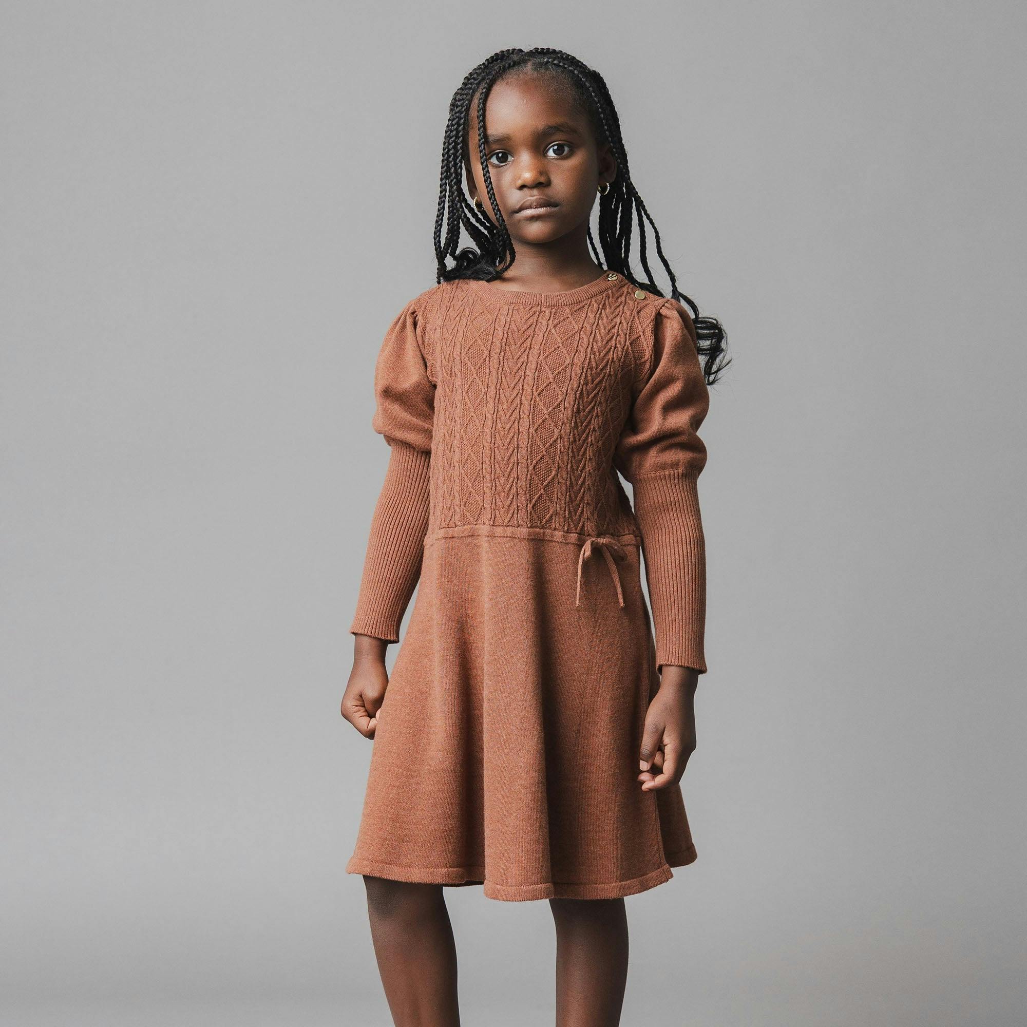 Organic Cable Bodice Sweater Dress