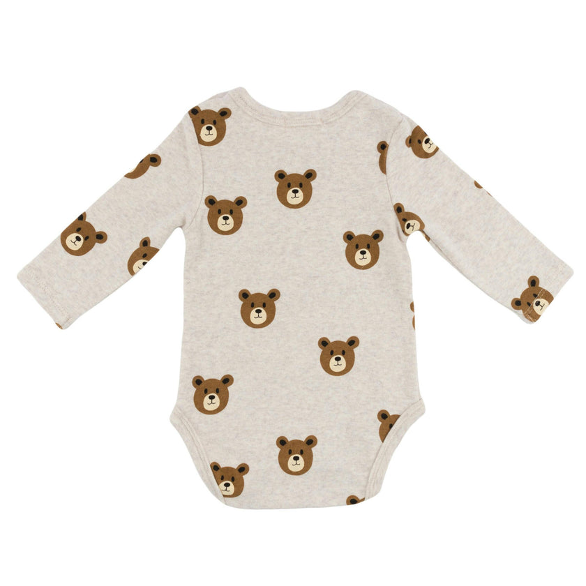 Teddy Face Print Pocket Onesie