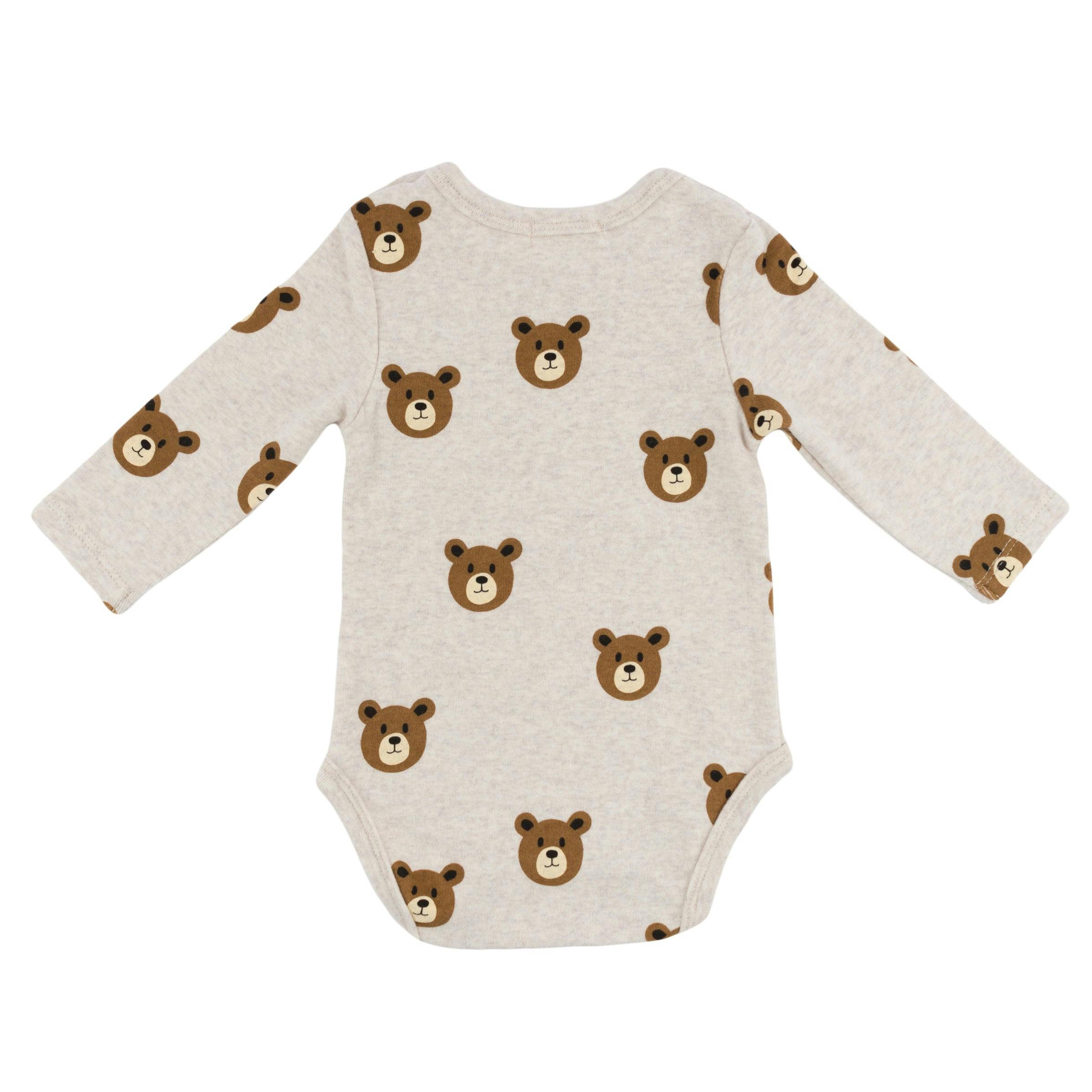 Teddy Face Print Pocket Onesie