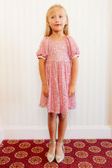 Mini Marisol Dress in Pink Sequin