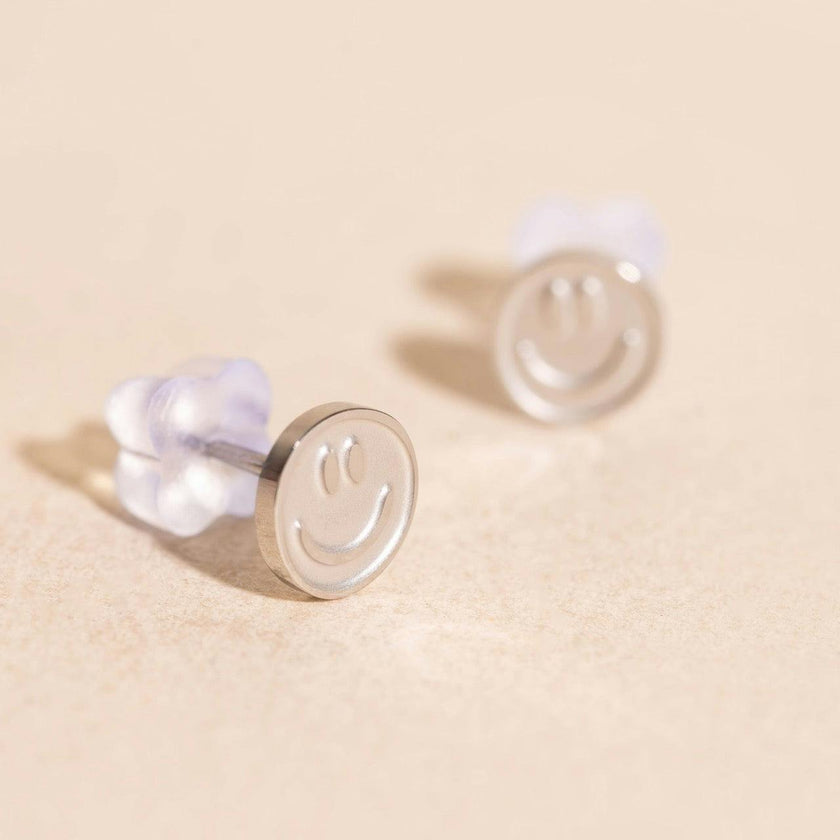 Smiley Face Mini Stud Earrings