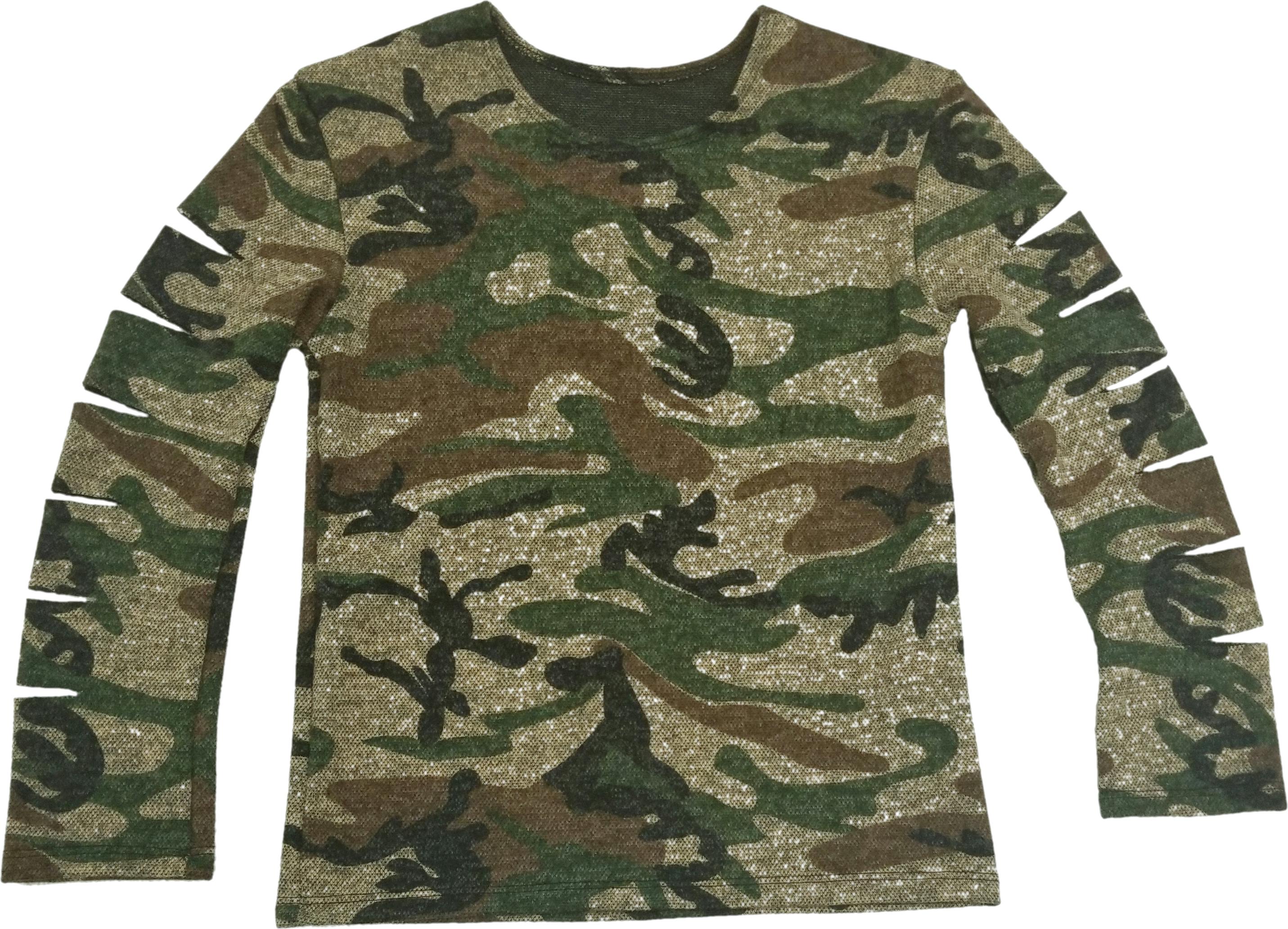Kids Camouflage Cutsleeve Top