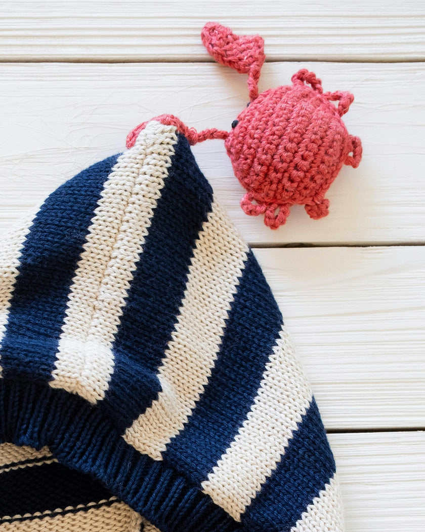Little Mariner Hoodie in Navy Stripe