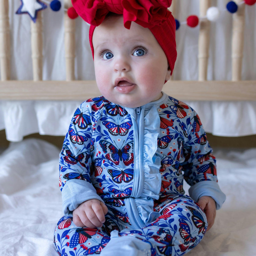 Liberty Wings Ruffle Snoozer