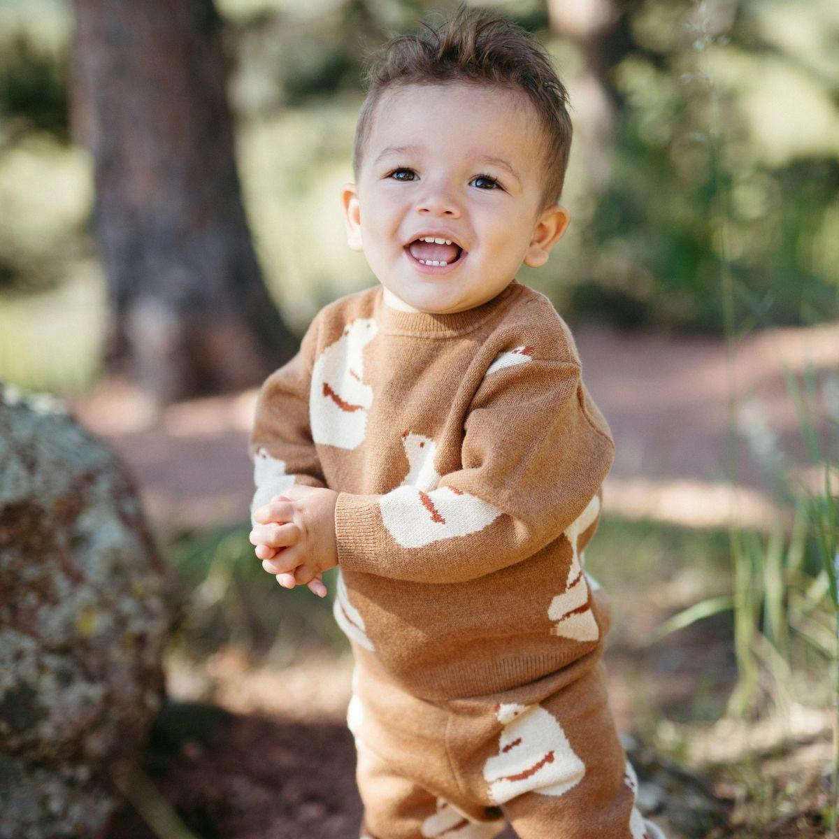 Family Knitted Birdseye Jacquard Sweater