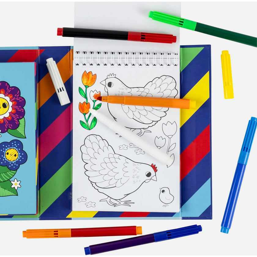 Tribe: Color Change Coloring Set - Garden Friends Activity Set