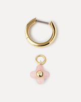 Flower Earrings - Liora Hoops Rose Quartz