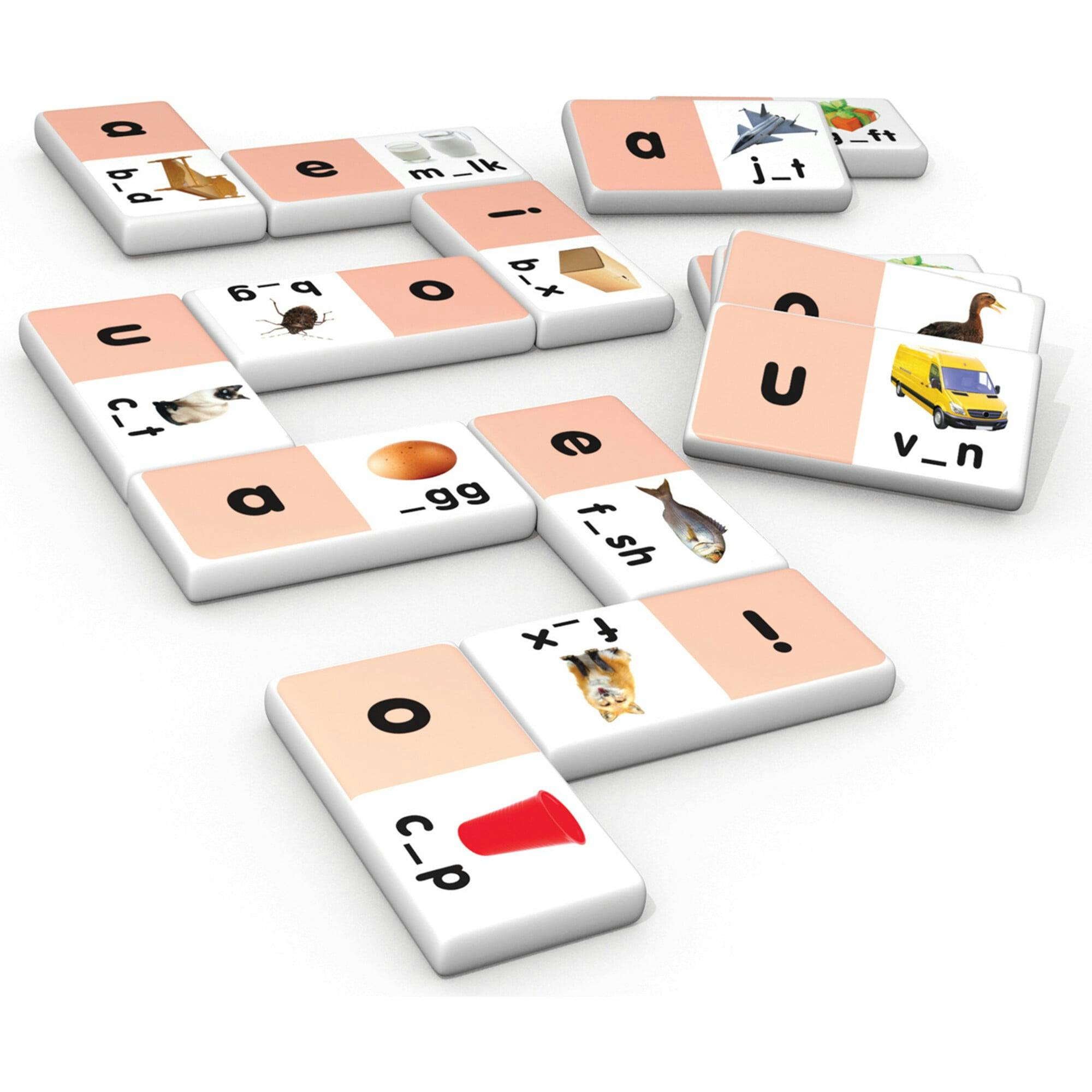 Short Vowels Dominoes for Ages 5+ Kindergarten Learning