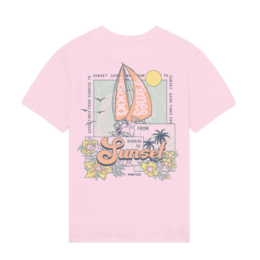 Kid's Good Times T-shirt, Pink-Unisex