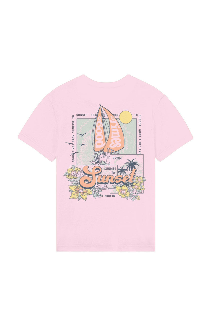 Kid's Good Times T-shirt, Pink-Unisex