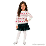 Girls (4-6X) Sweater & Skirt Set | Holiday Fair Isle