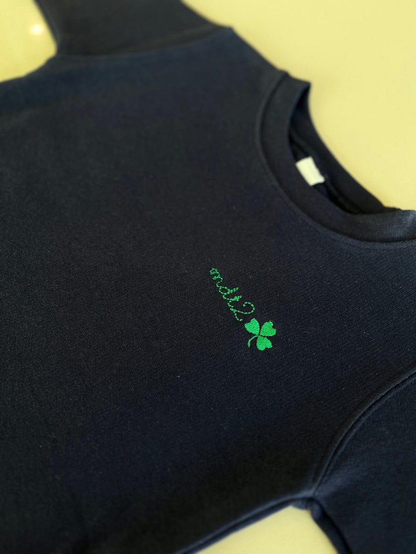 Shamrock Baby + Little Kid Classic Crewneck, Personalized