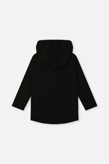 Raglan Hooded T-Shirt Black and Brown