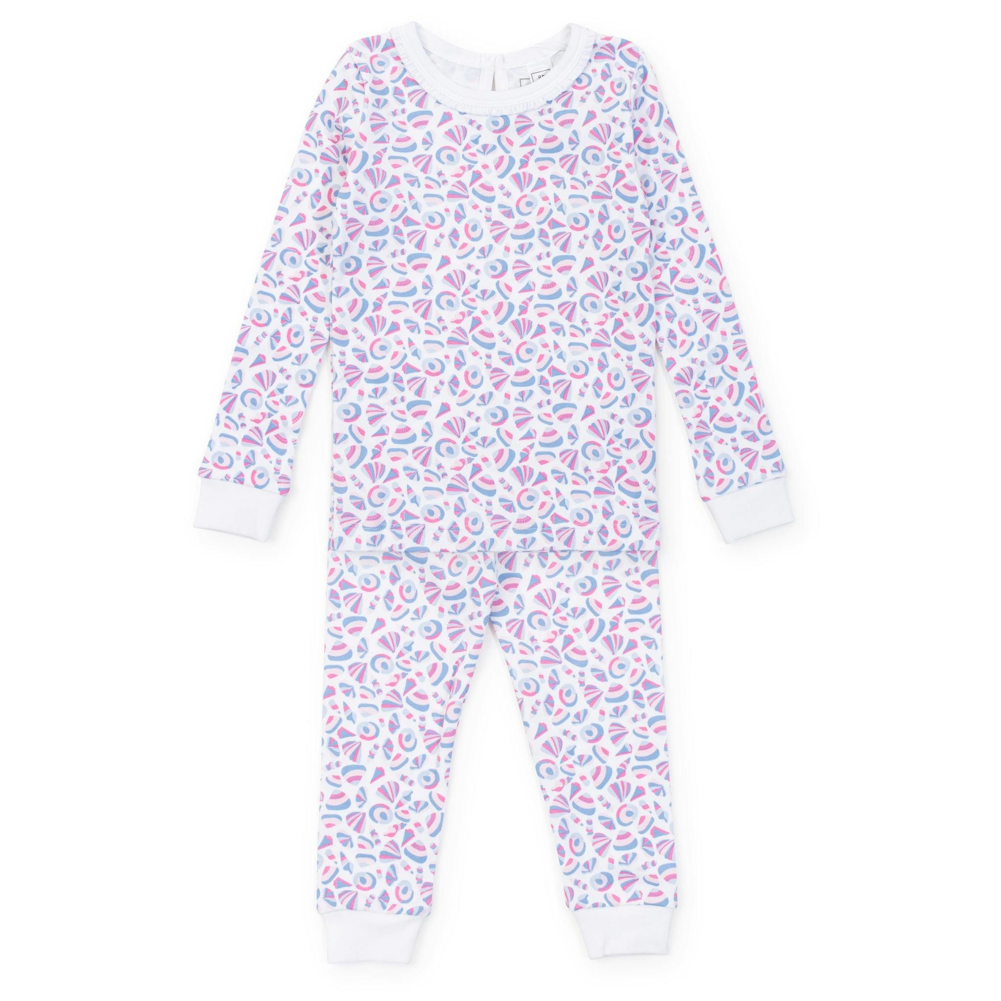 Ava Girls' Pajama Pant Set - Seashells on the Seashore