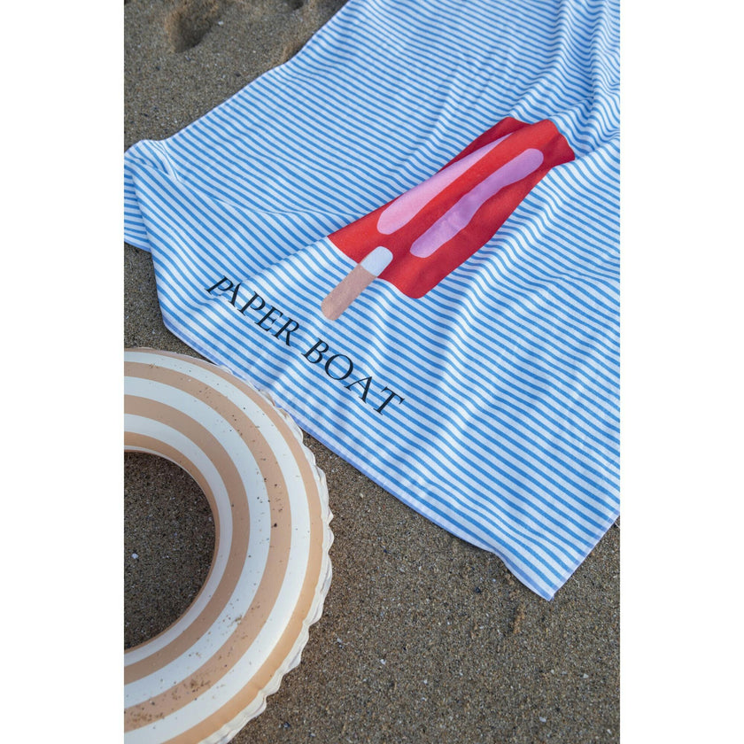 Colored Ice Cream Large Beach Towel