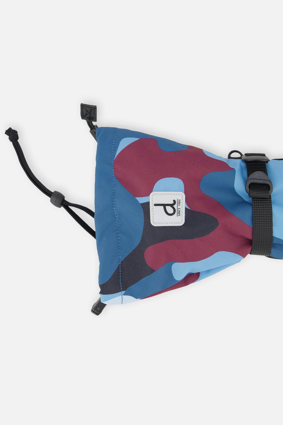 Teknik Winter Mittens Blue and Red Camouflage