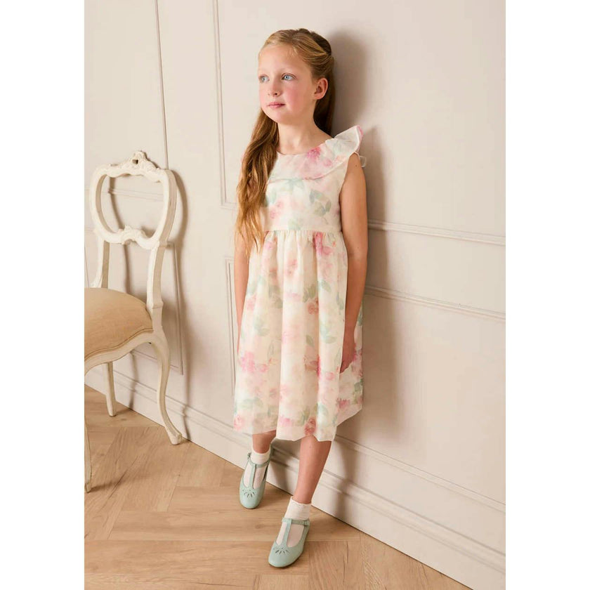 Lillie Floral Sleeveless Dress in Pink (18mths-12yrs)