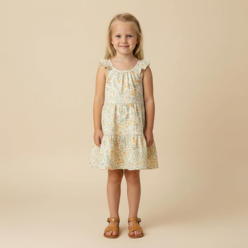 Organic Ruffle Tiered Dress - Bloomfield