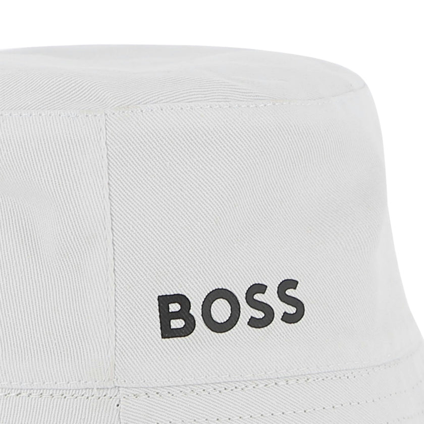 White & Beige Reversible Bucket Hat