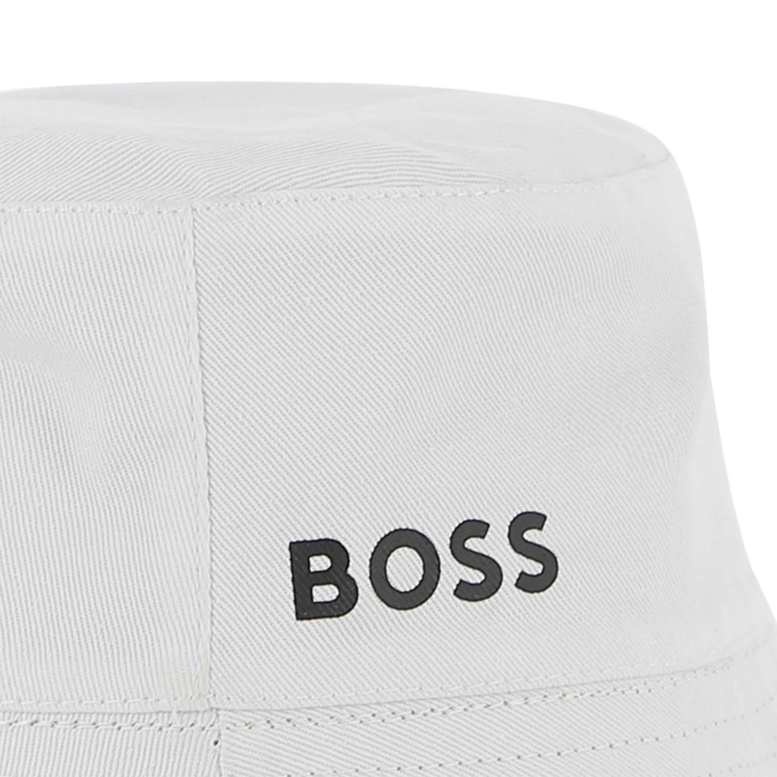 White & Beige Reversible Bucket Hat