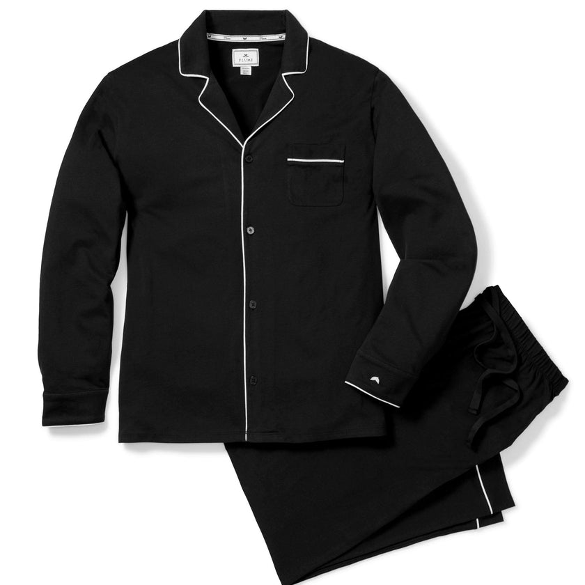 Men's Pima Pajama Set in Black