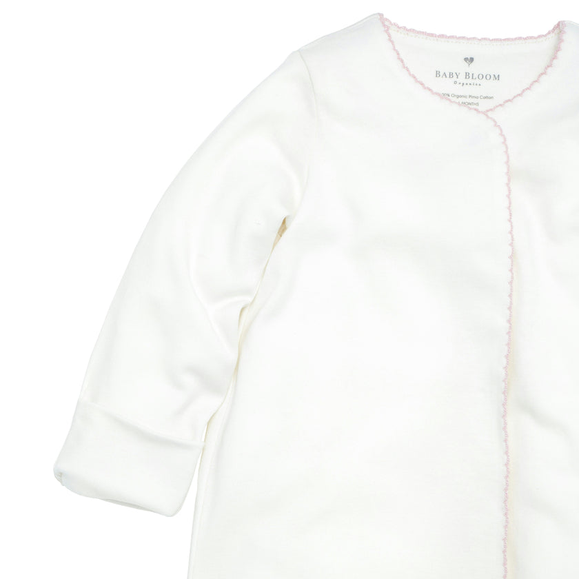 Organic Pima Baby Gown Baby Rose