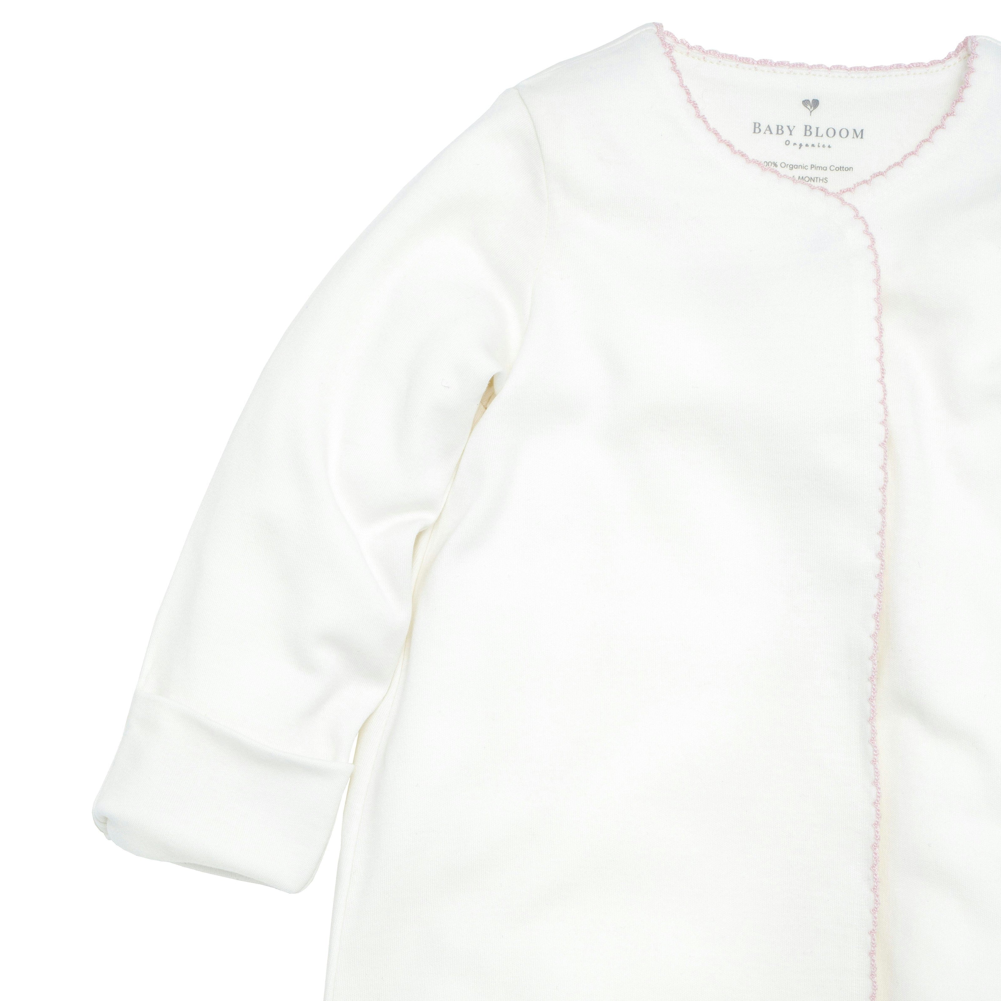Organic Pima Baby Gown Baby Rose