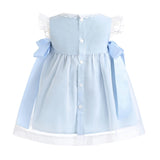Light Blue Romilly Satin Bow Dress