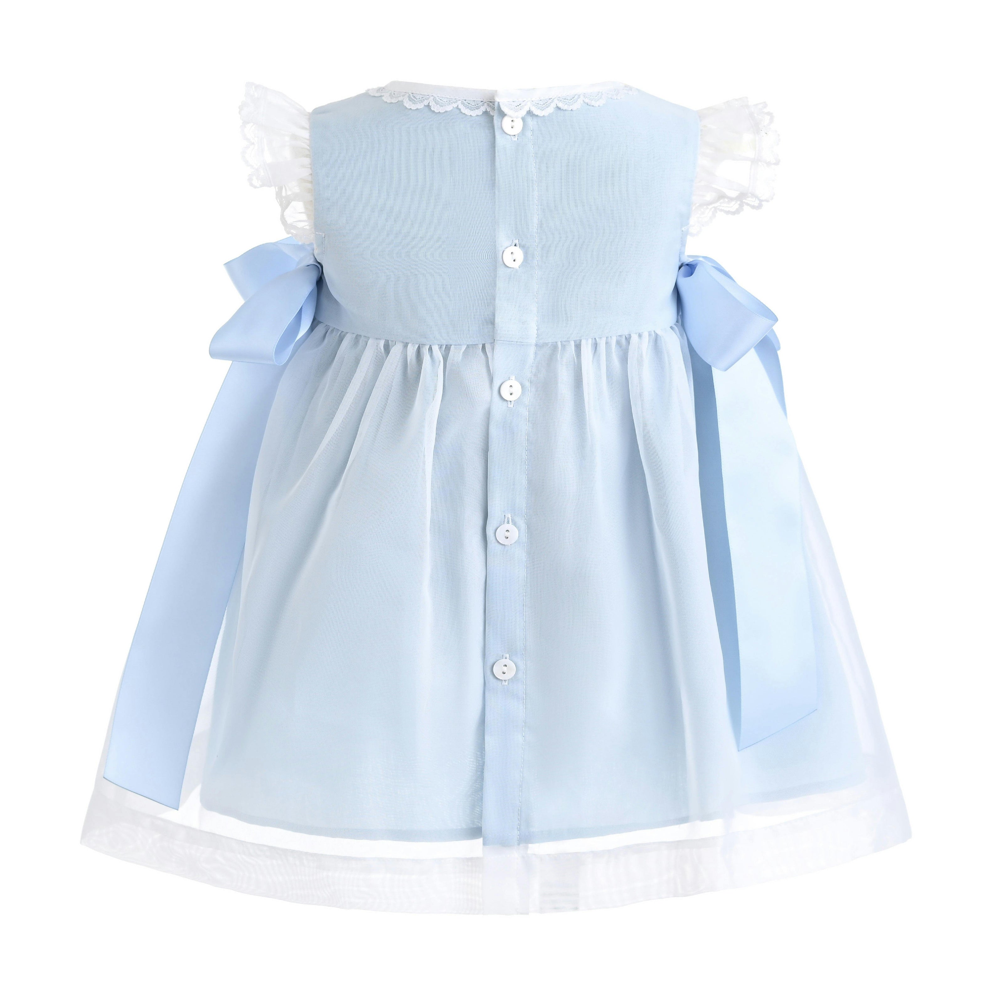 Light Blue Romilly Satin Bow Dress