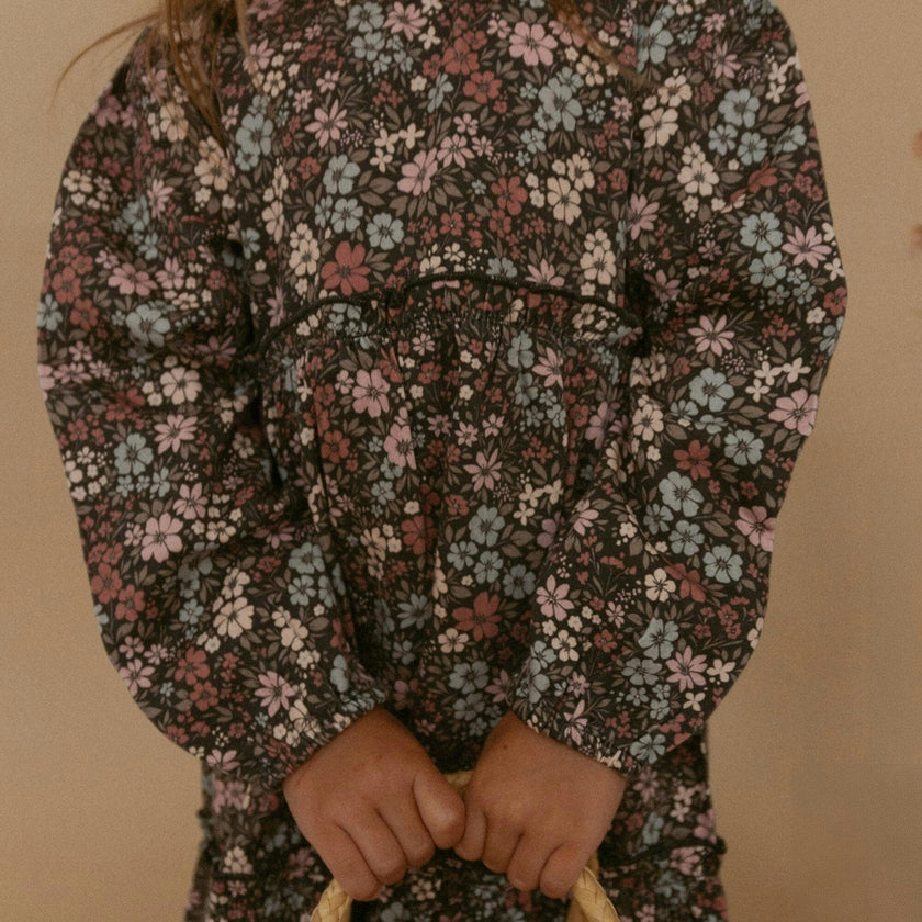 Organic Long Sleeve Tiered Dress