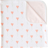 White Heart Balloon Blanket