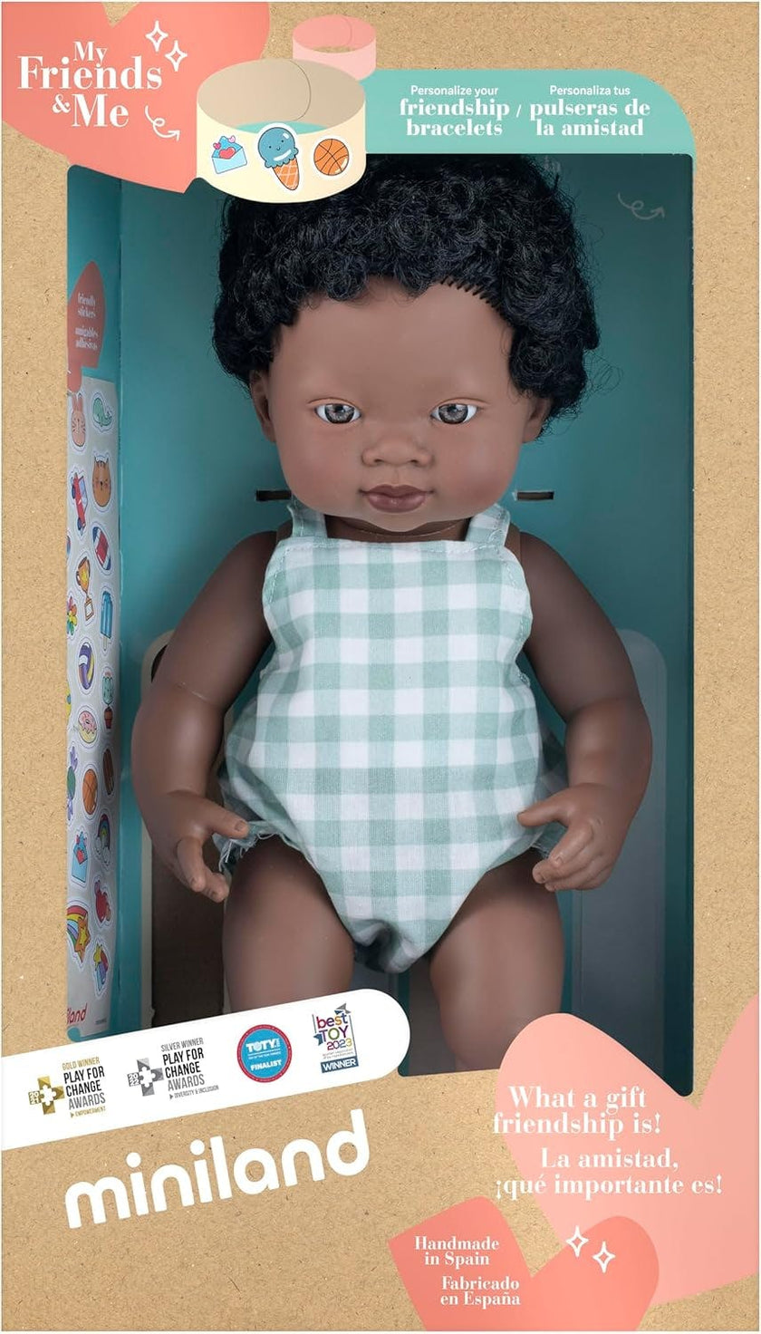 My Friends and Me Collection African Baby Boy Doll with Black Hair - 15"