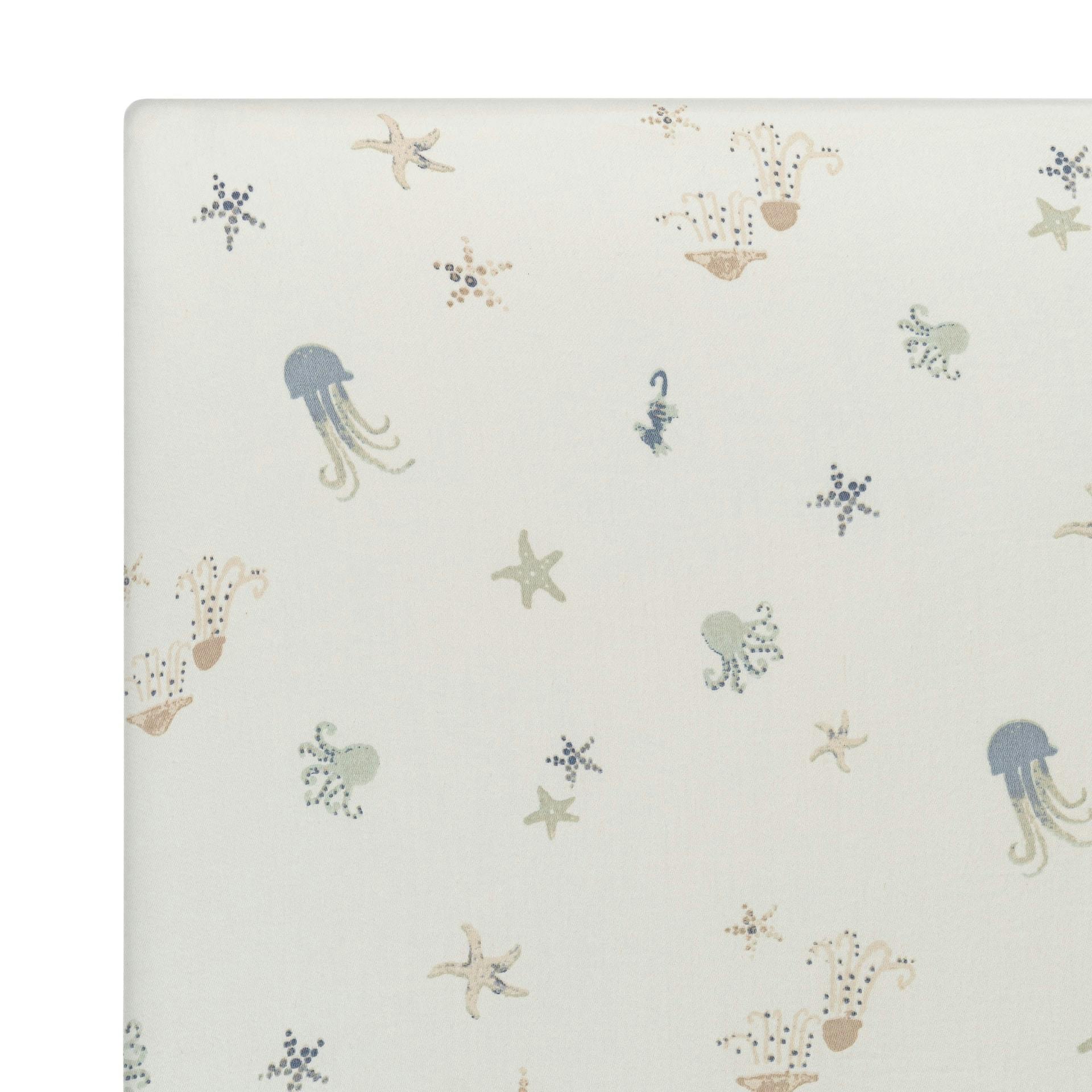 Cove Sea Life Cotton Fitted Crib Sheet