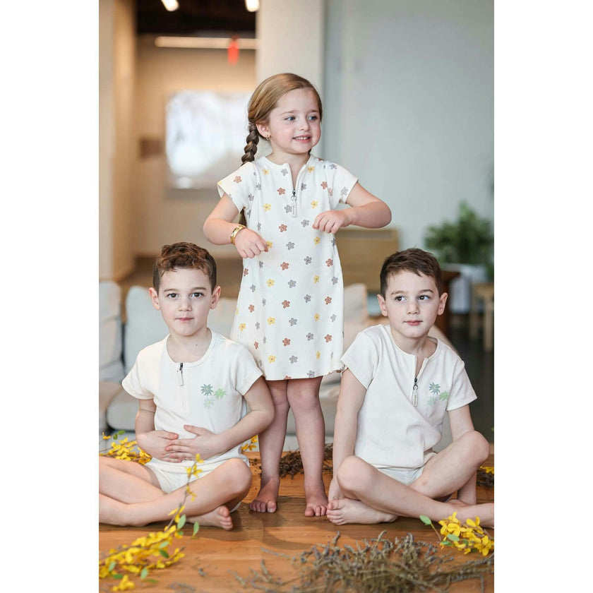 Floral Ribbed Boys Top