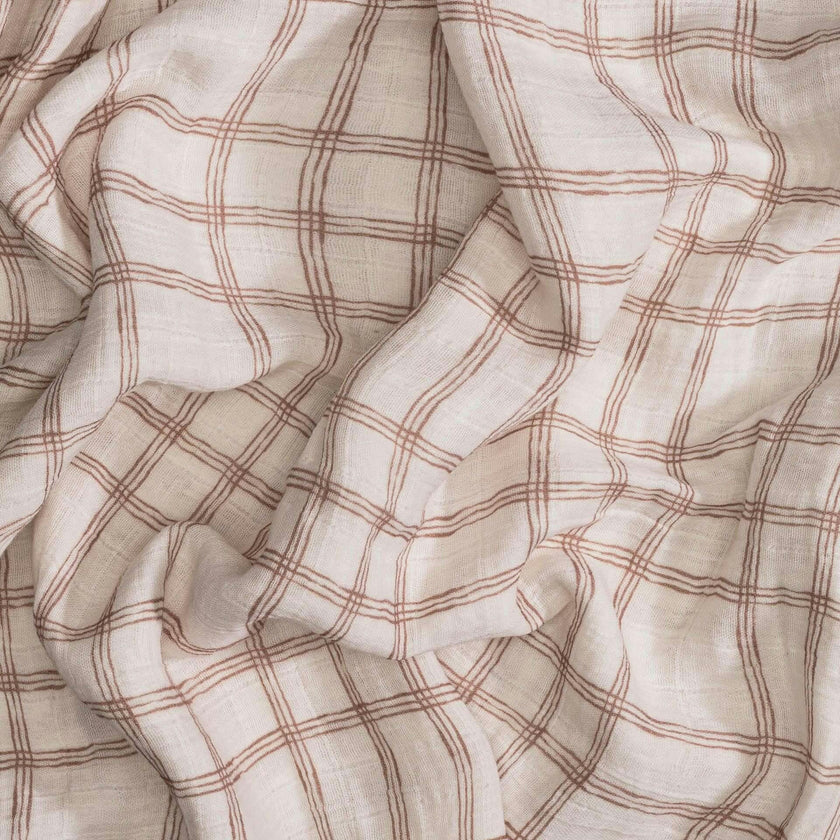 Charlie 2-pc. Farmhouse Goose/Check Muslin Swaddle Set