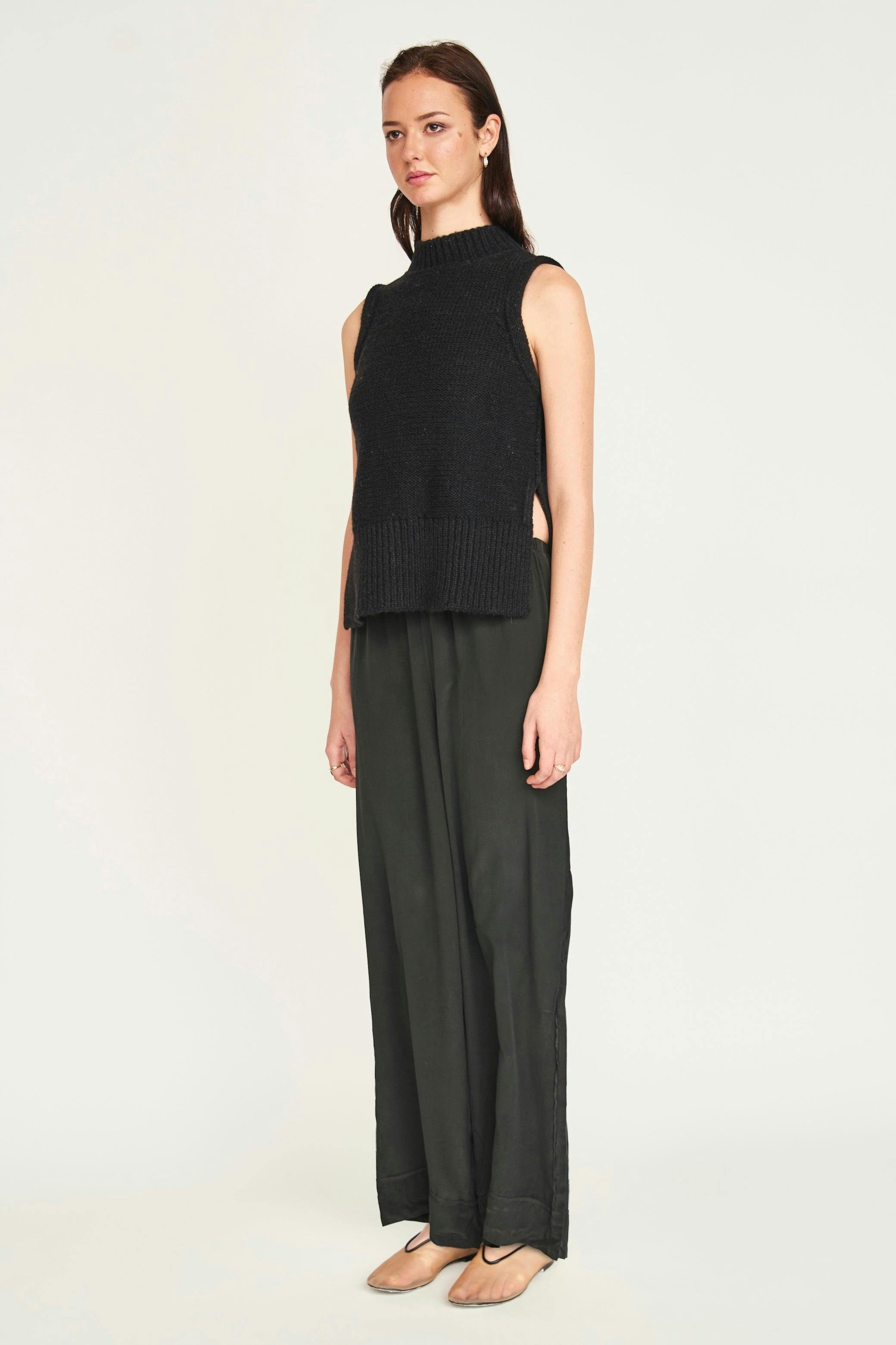 Baden Silk Pant in Black