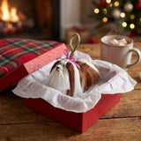 Shih Tzu Dog Hand Knit Christmas Ornament