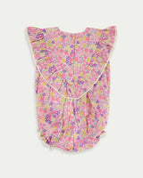 Lucy Baby Bubble Romper - Emma floral purple