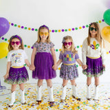 Mardi Gras Bow Clip Set