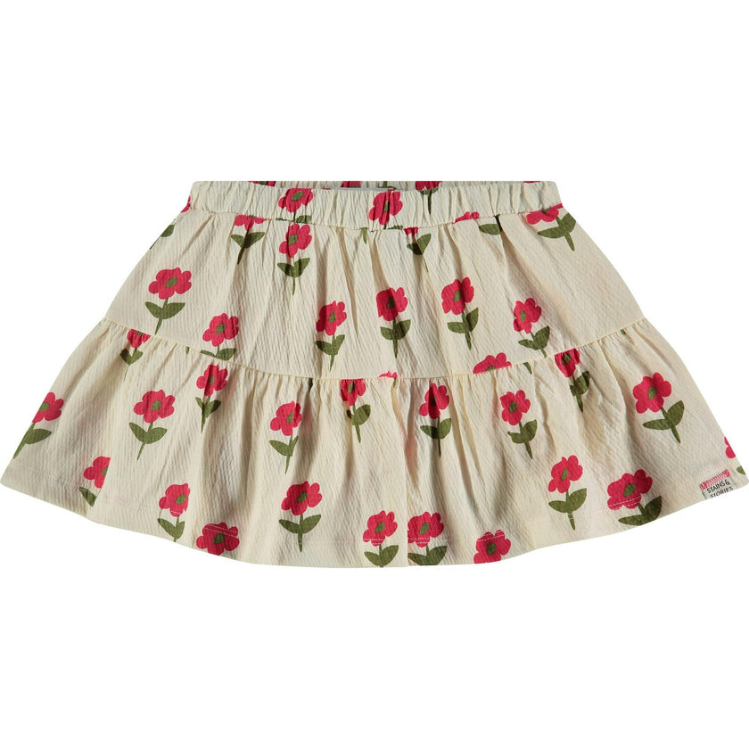 Allover Flower Print Skirt