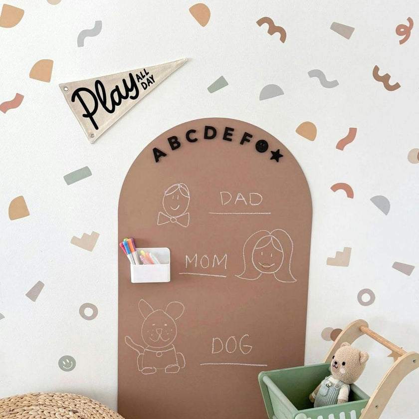 Peel & Stick Fabric Wall Stickers - Abstract Shapes (Earth