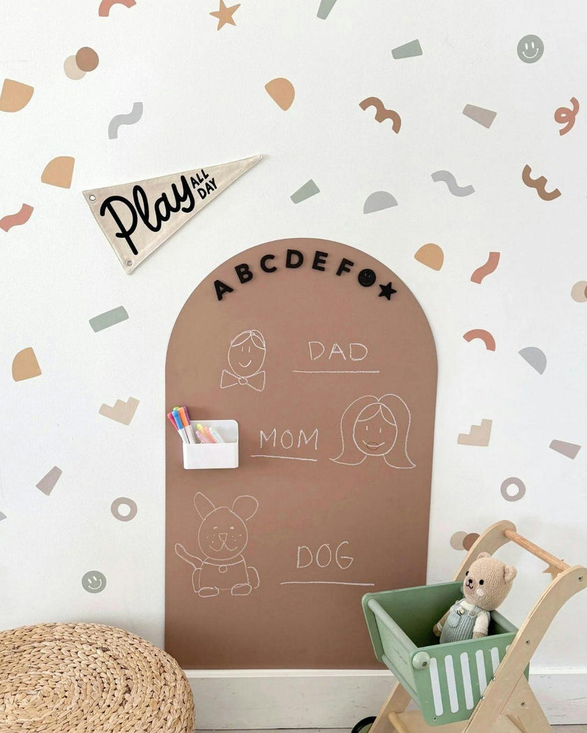 Peel & Stick Fabric Wall Stickers - Abstract Shapes (Earth