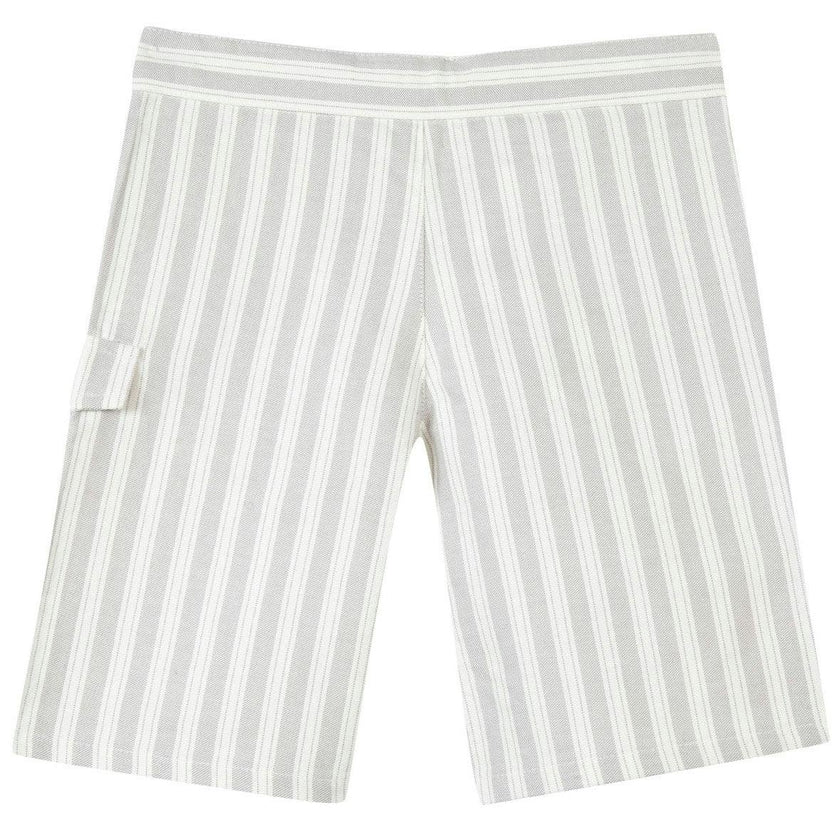 TARTINE ET CHOCOLAT Grey Stripe Cotton Shorts