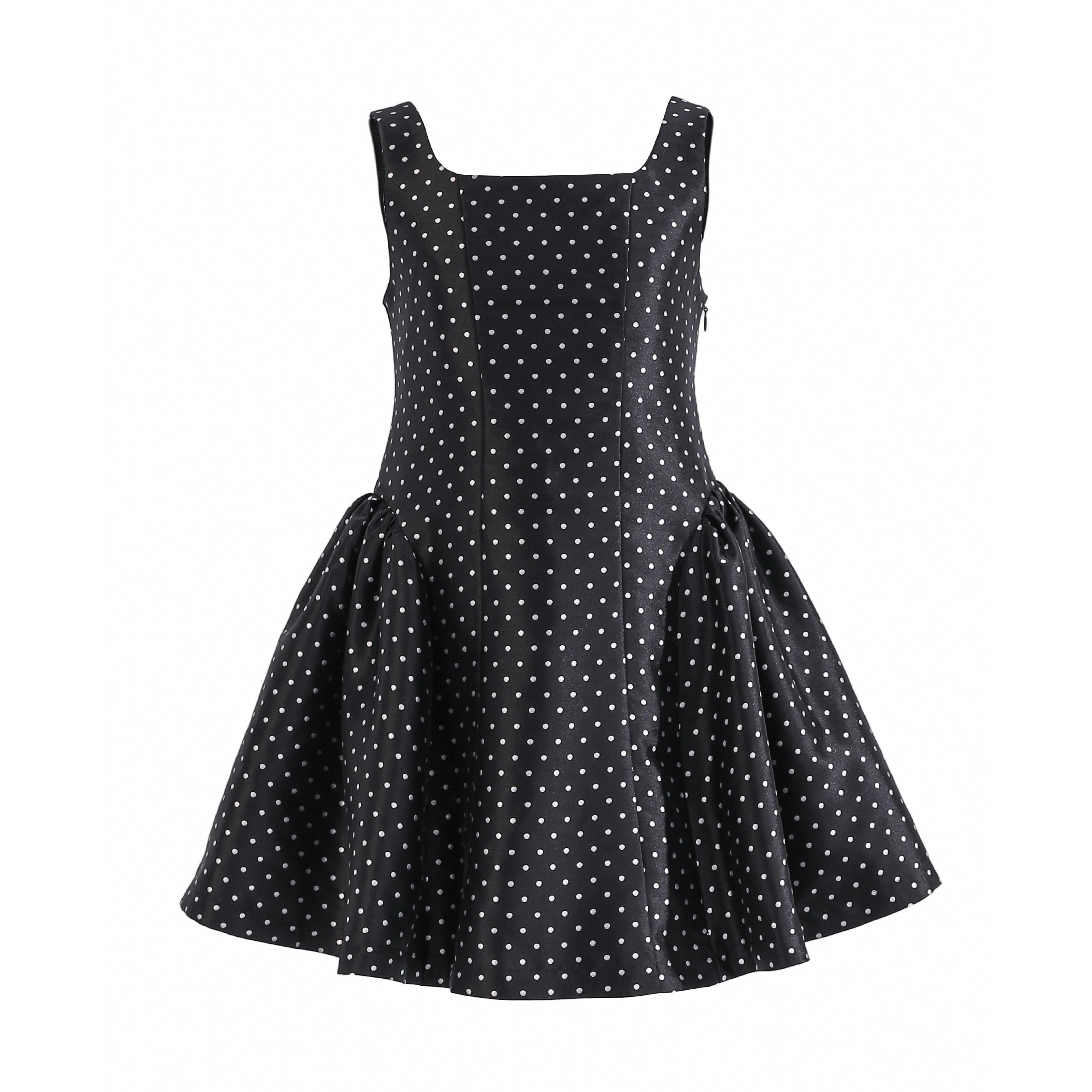 Black Vivienne Polka Dot Dress