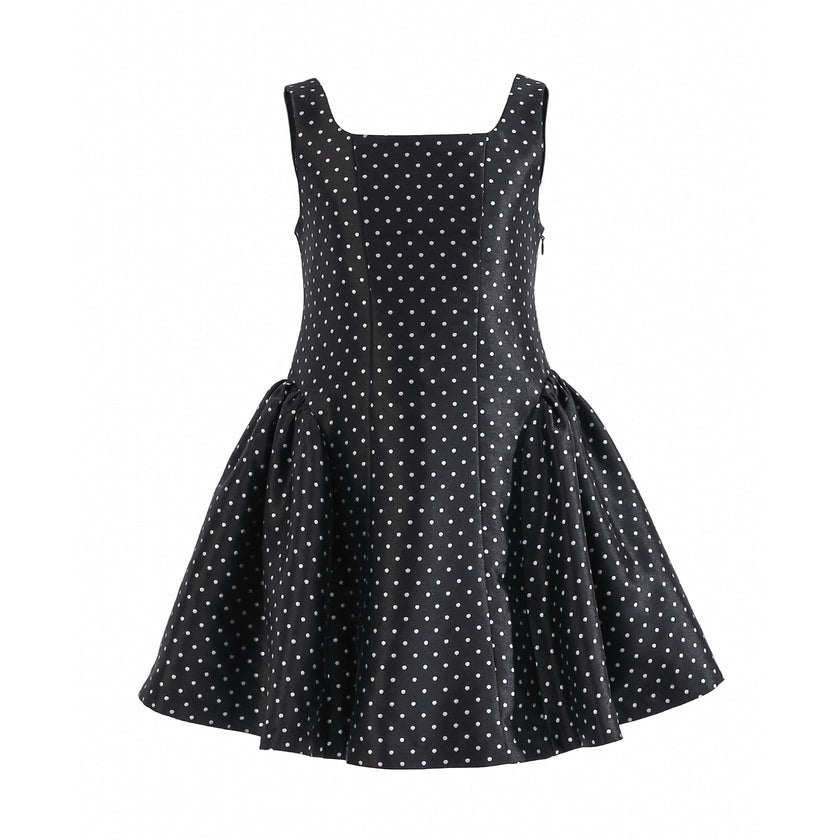 Black Vivienne Polka Dot Dress