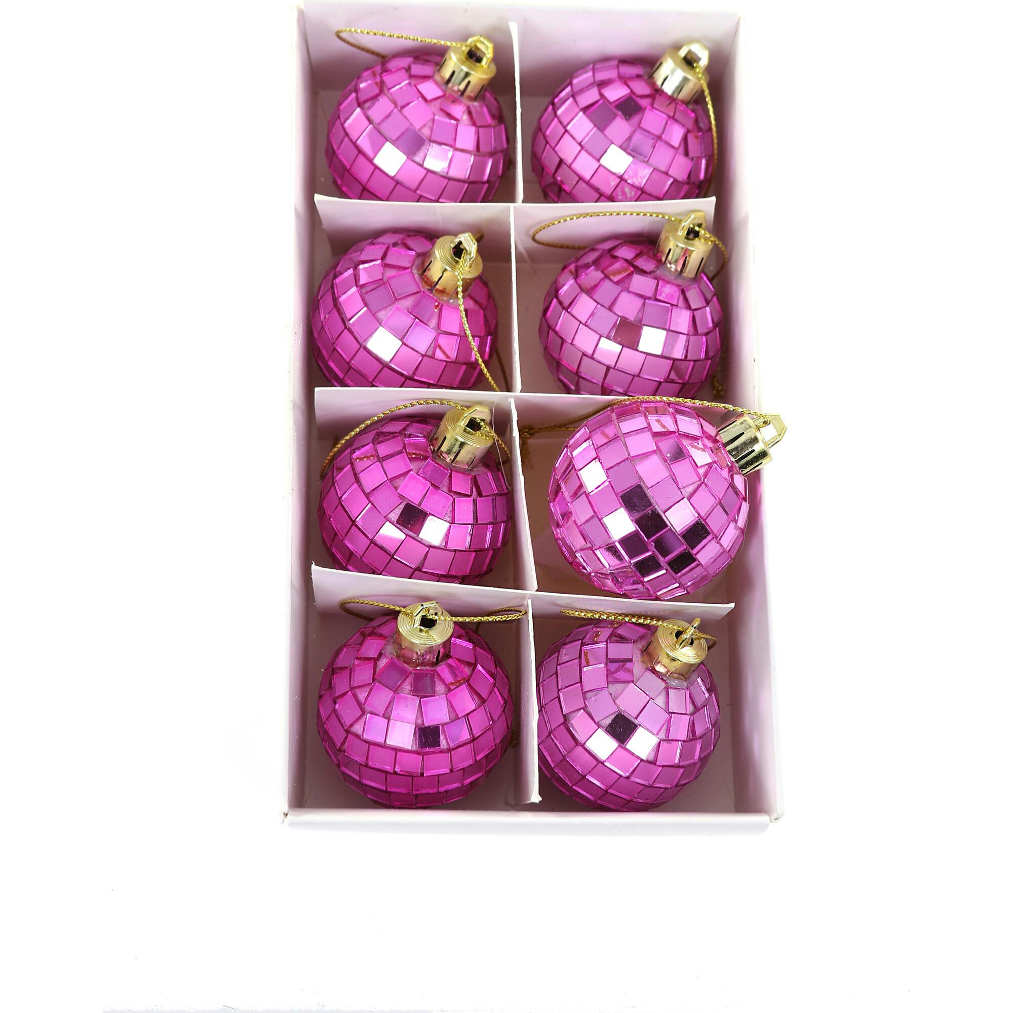 Tiny Pink Disco Ball Ornaments